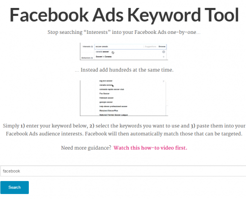 Facebook Ads Keyword Tool