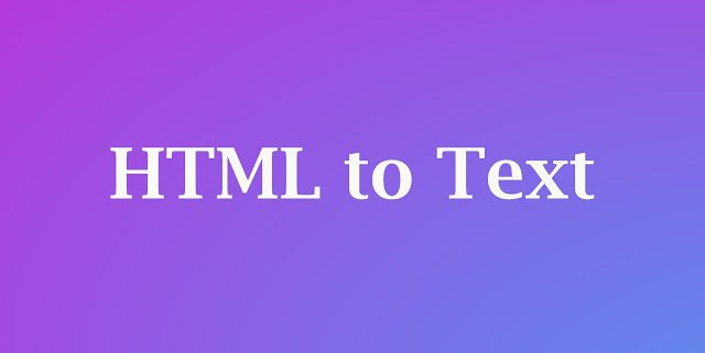 html to text